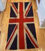 Antique 9 Ft Union Jack Flag Govt House Ottawa 1910 Marked Sewn Rope Toggle Rare