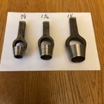 Three Vintage Leather Punches Monument Brand  