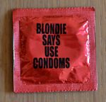 RARE BLONDIE DEBBIE HARRY CONDOM SAFE SEX PROMO PROMOTIONAL CONCERT MERCHANDISE