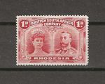 RHODESIA 1910/13 SG 170a 1d Carmine Lake Perf 15 MINT