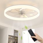 60Cm Ceiling Fans with Lights and Remote, 6 Speeds Modern Smart LED Ceiling Fan 