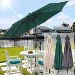 3m Large Parasol Umbrella Garden Patio Table Sun Shade Canopy with Crank Tilt