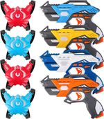 Laser Tag Gun Infrared Laser Tag Gun with 4 Guns and 4 Vests Set