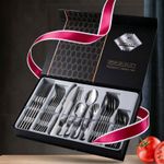 30X Cutlery Dinner Set Stainless Steel High Grade Tableware Fork Tea Spoons Gift