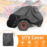 Waterproof UTV Cover Side by Side Cover for Kawasaki Teryx S LE 2 Seater Black