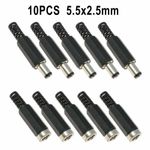 10pcs 2 1mm x 5 5mm and 2 5mm x 5 5mm Male + Female DC Power Connector Set