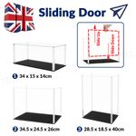 Sliding Door Acrylic Display Case Dustproof Box Perspex Clear Collectibles Large