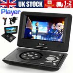 Portable DVD Player CD TV 16:9 LCD Large Swivel Screen AV Rechargeable Remote UK