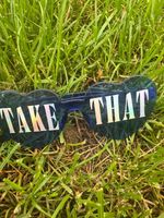 Take That Style Concert Heart Shaped Blue Glasses