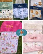 Personalised Baby Blanket - Embroidered Baby Blanket Baby Gift, Baby Shower Gift
