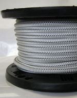 3/8" Bungee Shock Cord 500 ft White w/ Black Tracer Marine Grade Heavy Duty