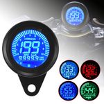 Universal Digital Motorcycle Gauge LCD Motorbike Odometer Speedometer Tachometer