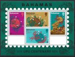 Bahamas - 100 Years Universal Postal Union Block 10 MNH 1974 Mi. 366-369