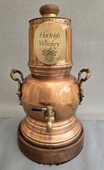 Vintage Copper Plated Irish Whiskey Hot Water Kettle Boiler with Brass Tap