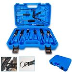 Flexible Hose Clamp Pliers Set Swivel Jaw Flat & Angled Automotive Tool Kit UK