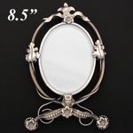 Antique French Empire Style 8.5" Picture Frame, Pharaoh or Sphinx Figure, Flower