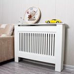 92cm High Radiator Cover Wood Grill Cabinet Heater Cover Shutter Grid Side Fence