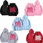 2025 Palm Puff Hoodies For Girls Butterfly Print Oversized Pullover Sweatshirt🔥