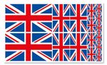 16 x Union Jack, Self Adhesive vinyl Stickers for Car, Devices, Decoration