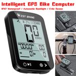 WEST BIKING Cycle GPS Computer Type-C Waterproof Wireless Bike Speedometer Black