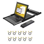 Yinker I708UL 17" LCD 8-Port VGA KVM Console 1U Rackmount USB Keyboard Touchpad