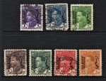 Used Overprint On State Service set of 7 stamps " King Ghazi " Iraq 1934