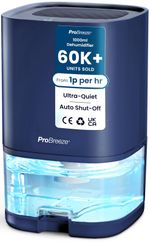 Pro Breeze 1000ml Dehumidifier for Bathroom - Quiet, Portable & 1000ml, Blue 