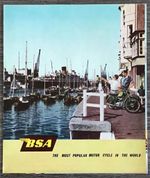 BSA MOTORCYCLE RANGE Sales Brochure OCT 1956 #MCE900-105 Bantam 600SV 500 OHV++