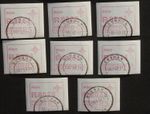 South Africa/South Africa/SWA 1987: Lot of 8 FRAMA labels ATM, MN 3,P 009, used
