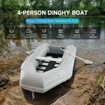 3M Inflatable Kayak Boat for Fishing Raft for 4 Adults on Rivers Lakes Fishing