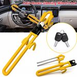 UK Heavy Duty Steering Wheel Lock High Security Anti Theft Twin Bar Hook Car Van