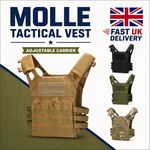 Nylon Tactical Vest MOLLE Camo Hunting Airsoft Combat Carrier Body Armor