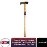 Spear & Jackson 3765LM Razorsharp Log Splitting Maul 6.5lb Axe Heavy Duty Tool