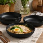 4Pack Deep Pasta Bowls, Unbreakable Dishwasher Safe Salad Rice Daily Bowls