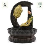 Tabletop Water Feature - 30cm - Golden Buddha & Lotus