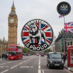 British & Proud Bulldog Union Jack Flag Metal Pin Badge UK
