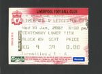 Liverpool v Leicester City 2001-2002 Premier League Ticket 30/01/2002