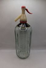 Mid Century Cantrell and Cochrane Club Soda Bottle with Etched Design 1960s