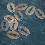 Pair of, multiple available, Keyhole Escutcheon, 1930s - 50s, Ready to fit