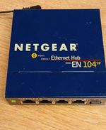 Netgear EN104 TP UK 4 Port 10Base-T Ethernet Network Hub with AC Adapter PSU