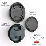 Front Lens Cap For Canon Nikon Sony Olympus 49/52/55/58/62/67/72/77/82/95/105mm