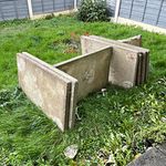 Grey Concrete Rectangular Paver Stones Pack of 6 Solid, for Path & Patio
