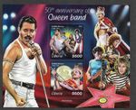 Queen Stamps  Freddie Mercury Rock Music Pop Band mnh Min sheet 2020