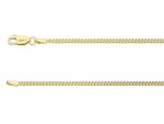 9ct Yellow Gold Diamond Cut Curb Chain 16"/18"/20"/22"/24" Necklace Solid Gold