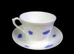 Adderley Porcelain Chelsea Blue Grapes Antique 3" Oversized Cup & Saucer 1912-26