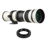 420-800mm Super Telephoto Zoom Lens for Nikon F-Mount Cameras -White