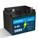12V 50Ah LiFePO4 Battery Lithium Leisure Battery 12V for Trolling Motor RV Camp