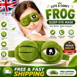 3D Frog Sleep Mask Soft Eye Shade Blindfold Travel Nap Eye Cover UK