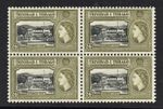 Trinidad & Tobago 1953-59 24c Black & olive in block of four SG 275a Mnh.
