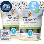 Dog Dental Bones Plaque Tartar Remover Veggie Treat Bones 2 Pack Bundle